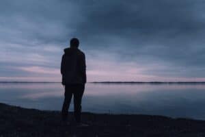 A person contemplating on the stages of relapse