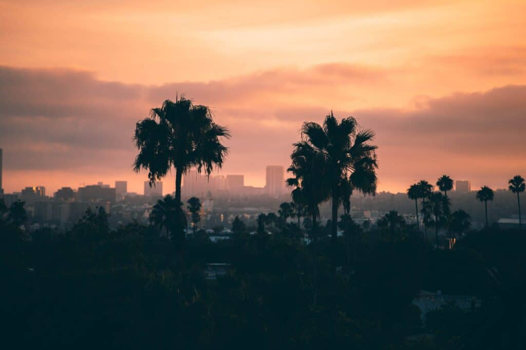 City of Los Angeles during sunset