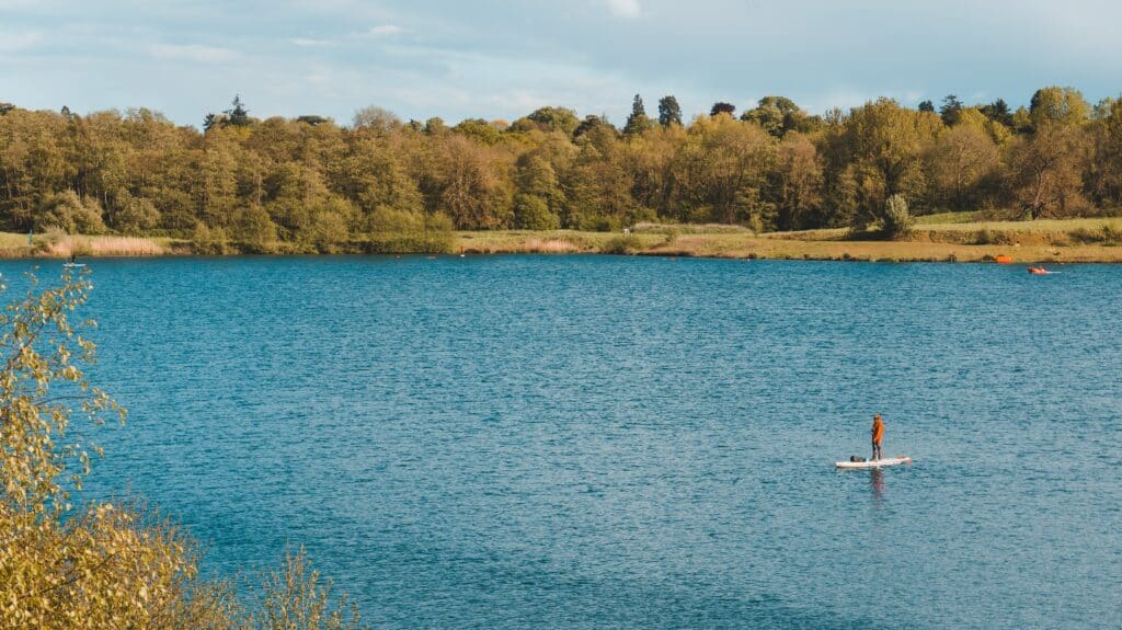 An image of a person on a lake | Mental Health Benefits of Being Outdoors