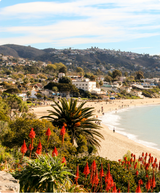 image of a california beach (newport beach) perfect for meditation