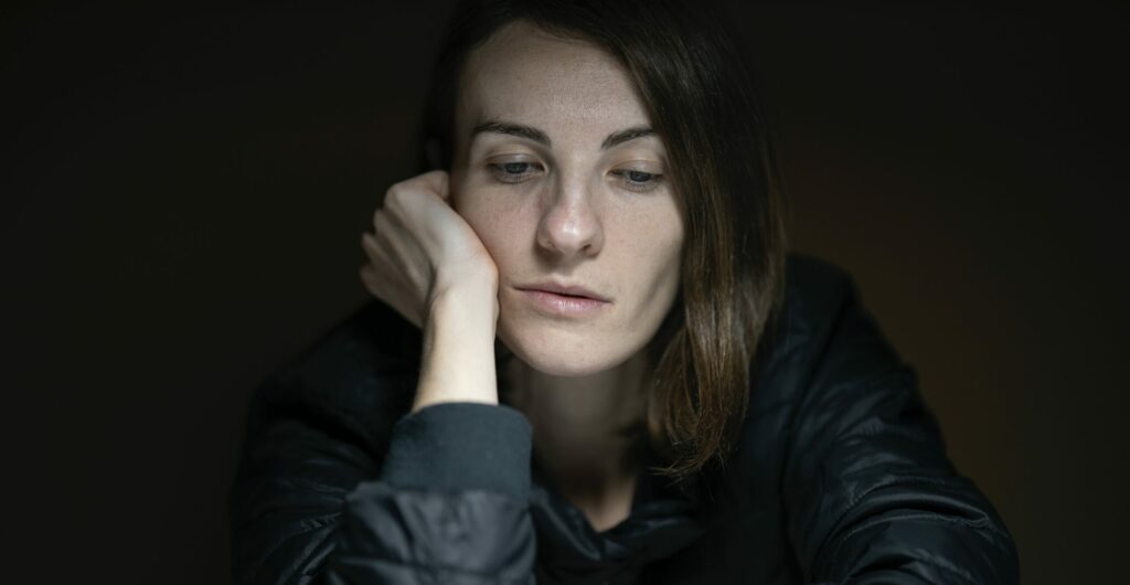 image of woman representing xanax addiction signs