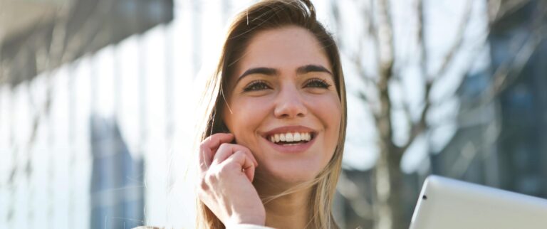 woman smiling representing how to increase dopamine